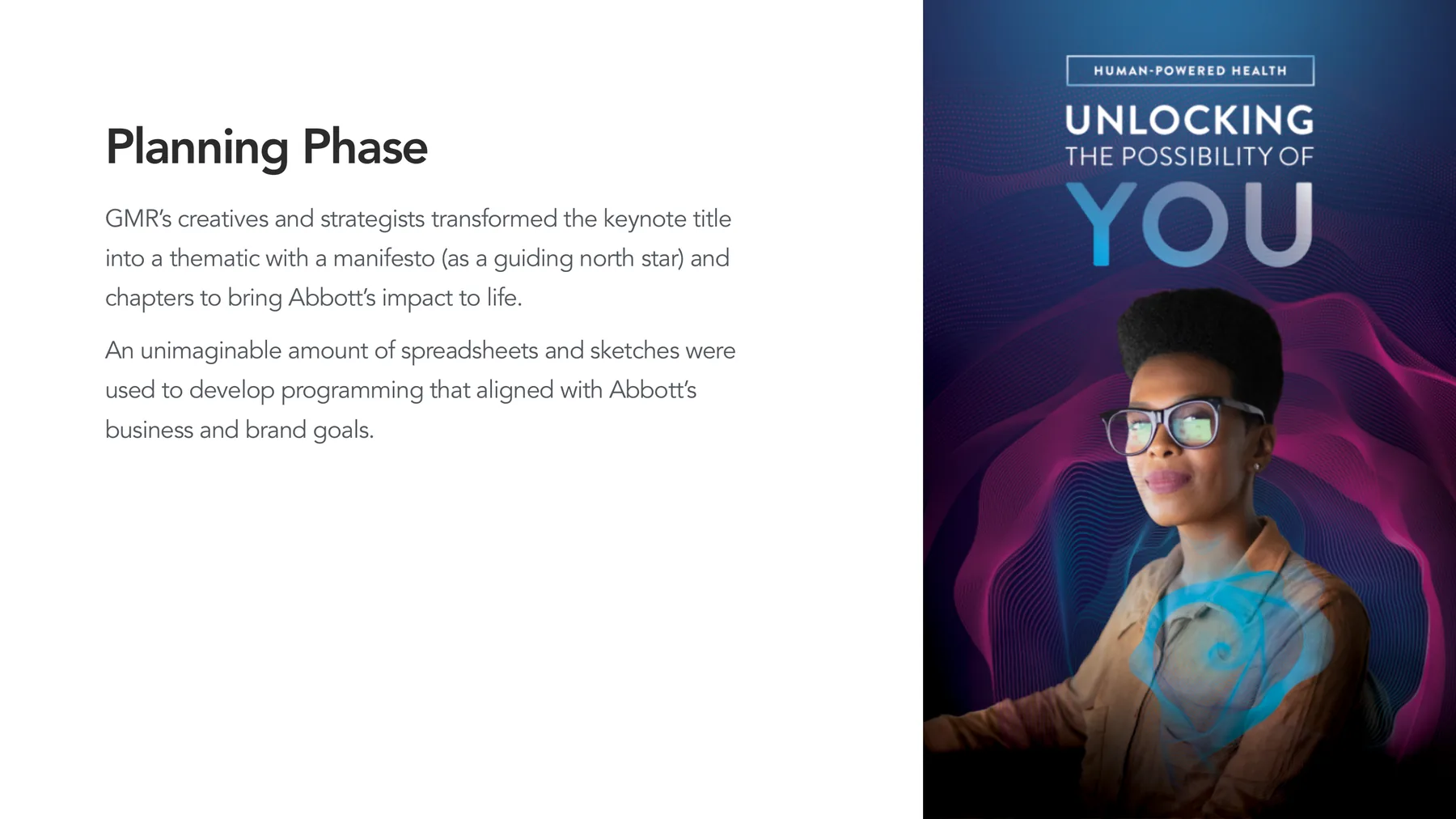 Abbott planning phase slide with manifesto and programming context